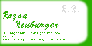 rozsa neuburger business card
